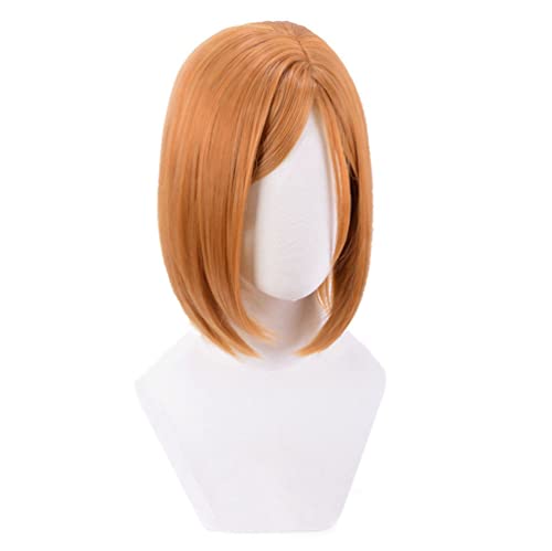 GZIRUE Orange Hellbraun Haar Perücke für Nobara Kugisaki Wig Cosplay Anime Kostüm with Wig Cap von GZIRUE