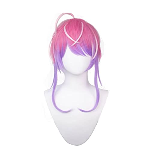 GZIRUE Rosa Farbverlauf Violett Lange Perücke für Ramuda Amemura Wig Cosplay Anime Kostüm mit Perücke Kappe Wig Cap von GZIRUE