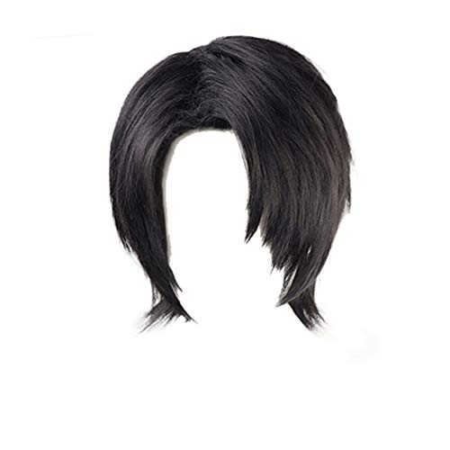 GZIRUE Schwarz Kurze Gerade Perücke Haar für Yuuta Okkotsu Cosplay Halloween Party Anime Kaisen Wig Kostüm von GZIRUE