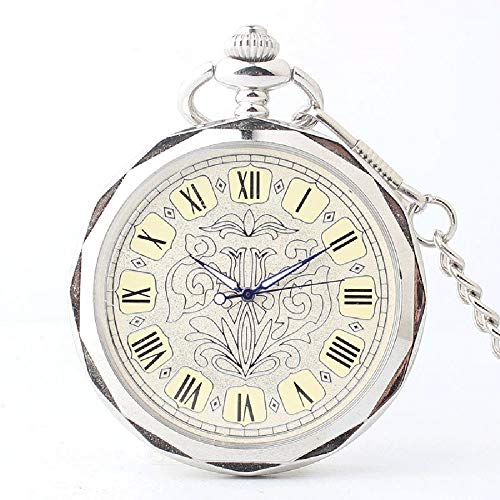 GZKDKZB Die Neue automatische mechanische Taschenuhr für Studenten, hundert passende Uhren, Taschenuhr mit Acrylspiegel, Dekoration für den Vater von GZKDKZB