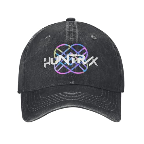 GZMQMOKD Herren Baseballkappe KPop Hunters Huntrix Logo Baseballmützen Vintage Distressed Baumwolle Snapback Hut Unisex Golf Verstellbare Passform Caps Hut Geschenk von GZMQMOKD