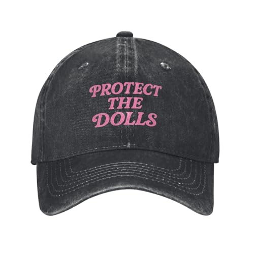 GZMQMOKD Herren Baseballkappe Protect The Dolls Baseballmützen für Männer Frauen Distressed Washed Snapback Hut LGBTQ Unterstützer Sommer Unstrukturierte Soft Hats Cap Geschenk von GZMQMOKD
