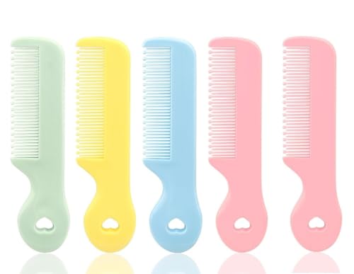 5 x zufällige bunte Borsten, niedlicher Kamm für empfindliche Kopfhaut, für Kinderzimmer, Neugeborene, Mädchen, Jungen, Kinder von GZRYEJLEI