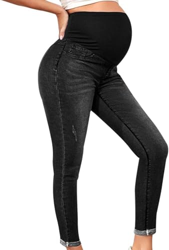 Jeans Skinny Jeans,FüR Schwangere Schwangerschafts Jeans, Lang Umstandshose Jeans,Hose Destroyed Jeans,Maternity Jean,Denim Leggings,FüR Umstands Jeans von Baitang