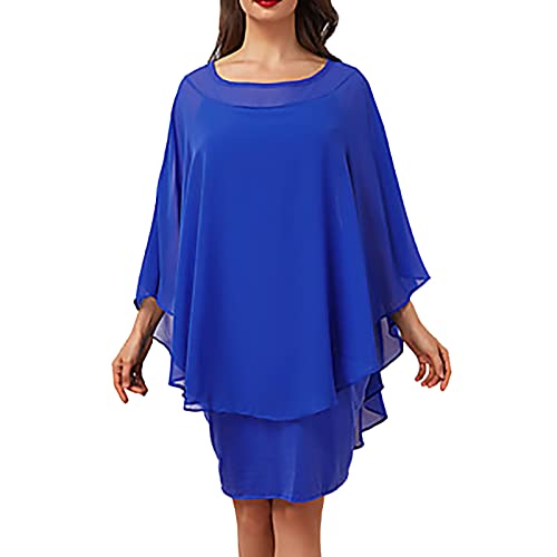 Hosenanzug Damen Tüll Abendanzug Sets Zweiteiler Chiffon Shirt Und Hohe Taille Kleidnzug Elegant Vintage 2-Teiliges Set Outfit Cocktail Party Festlich Knielang Kleidnzug von GZYshoyao