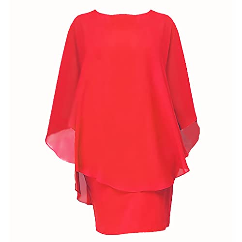 Hosenanzug Damen Tüll Abendanzug Sets Zweiteiler Chiffon Shirt Und Hohe Taille Kleidnzug Elegant Vintage 2-Teiliges Set Outfit Cocktail Party Festlich Knielang Kleidnzug von GZYshoyao