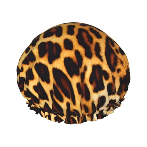Badehaube mit Streifen auf Leoparden, Volldruck, für Damen und Herren, wiederverwendbar, doppellagig, wasserdicht, langlebig, atmungsaktiv Badehaube mit Streifen auf Leoparden, Volldruck, für Damen und Herren, wiederverwendbar, doppellagig, wasserdicht, langlebig, atmungsaktiv von GaJher