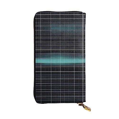 Dimensional Line Space Print Leder Lange Clutch Geldbörse - Mode personalisierte Geldbörse, mehrere Kartenfächer und Münzfach, Schwarz, Einheitsgröße, Schwarz, One Size von GaJher