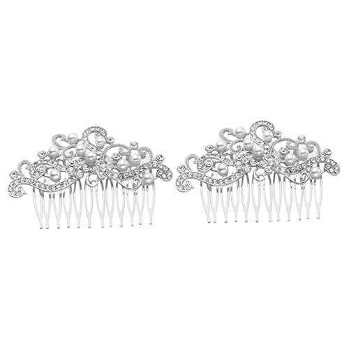 2 Stück Metall-Haarkamm, Metall-Haarspangen, Brautschleier für Hochzeit, Braut-Haarkamm, Haarkämme für Frauen, Accessoires, Braut-Haarschmuck, Haarschmuck von GaRcan