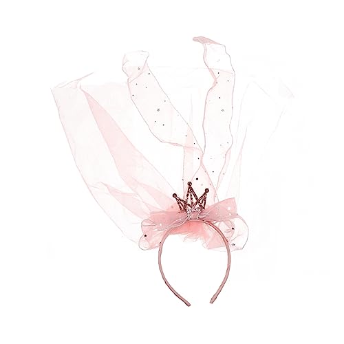 3 Stück Prinzessin Mesh Stirnband Stirnbänder für Perücken Stirnbänder für Mädchen Damen Haarschmuck Kommunion Schleier Stirnband Braut Stirnband Schleier Mädchen Blumen von GaRcan