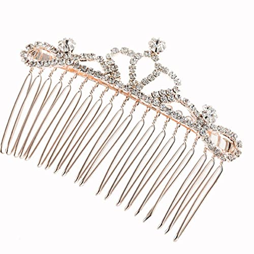 4 Stück Metall Haarkamm Strass Schmuck Braut Kopfbedeckungen für Hochzeit Bang Kamm Haareinsatz Kamm Braut Haarkamm Silber Kreative Kopfbedeckung Haarnadel Haarschmuck Legierung Blumenschleier von GaRcan