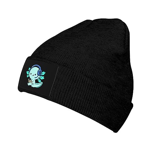 GaRcan Axolotl Beanie-Mützen, weiche Stretch-Strickmützen, warme Wintermütze für Herren und Damen von GaRcan