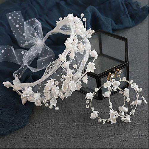 Neue Spitze Blume Haarband Creolen Braut Haar Dekoration Hochzeit Kopfschmuck Zubehör für Braut von GaRcan