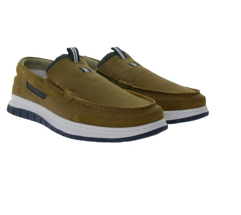 Gaastra Herren Slipper zeitlose Low-Top Schuhe mit Echtleder-Anteil Braun von Gaastra