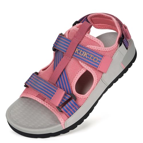 Damen Wandersandalen Sports Outdoor Sandals Sandale Trekking Hiking Gelaufen Sandalette Sommer Ergonomische Sohle Rosa 41 von Gaatpot