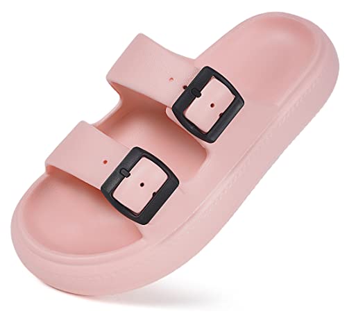 Badelatschen Damen Cozy Slides Original Schlappen Pantoletten Rutschfeste Badeschlappen Weiche Rosa,42/43 von Gaatpot