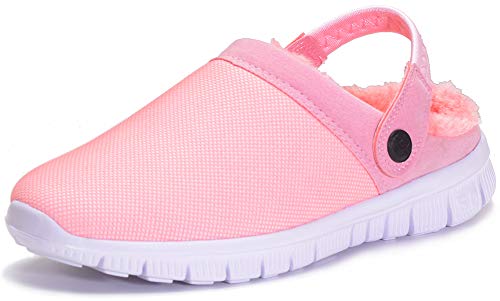 Gaatpot Damen Winter Freizeit Haus Pantoffeln Herren Winterschuhe Clogs Hausschuhe Sports Outdoor Plüsch Warm Gefütterte Slippers Pink 41 EU von Gaatpot