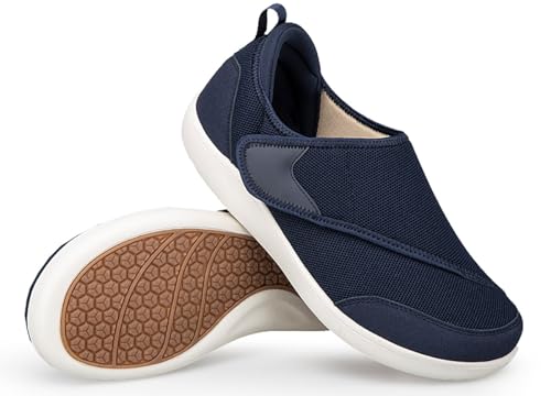 Gaatpot Hausschuhe Herren Extra Weit für Geschwollene Füße Senioren Walking Schuhe Mit Klettverschluss Leichte Freizeitschuhe Bequemer Dunkelblau 39 Gaatpot Hausschuhe Herren Extra Weit für Geschwollene Füße Senioren Walking Schuhe Mit Klettverschluss Leichte Freizeitschuhe Bequemer Dunkelblau 39 von Gaatpot