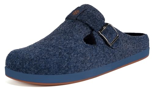 Gaatpot Hausschuhe Herren Pantoffeln Damen Filzclog Winter Filz Slipper,Blau A,EU43 von Gaatpot
