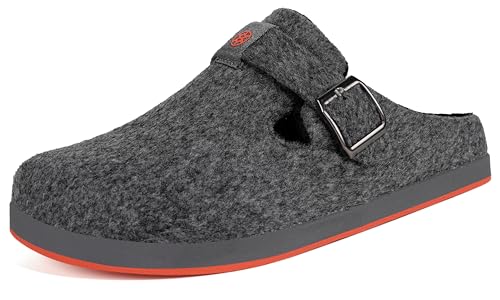 Gaatpot Hausschuhe Herren Pantoffeln Damen Filzclog Winter Filz Slipper,Grau A,EU37 von Gaatpot