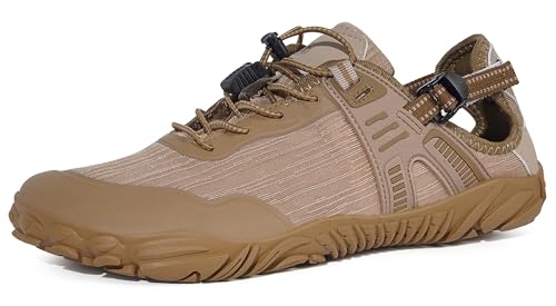 Gaatpot Herren Barfußschuhe Leicht Traillaufschuhe mit Breiter Zehenbox und Zero-Drop Solhe,Khaki,EU45 Gaatpot Herren Barfußschuhe Leicht Traillaufschuhe mit Breiter Zehenbox und Zero-Drop Solhe,Khaki,EU45 von Gaatpot