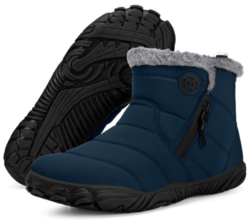 Winterstiefel Barfuß Schneestiefel Warm Wasserdicht Gefüttert Rutschfest Barefoot Stiefel Boots Schuhe für Damen HerrenDunkelblau 41 Winterstiefel Barfuß Schneestiefel Warm Wasserdicht Gefüttert Rutschfest Barefoot Stiefel Boots Schuhe für Damen HerrenDunkelblau 41 von Gaatpot