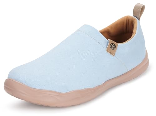 Gaatpot Turnschuhe Knit Stoffschuhe Damen Casual Laufen Freizeit Schlupfschuhe Walking Fitness Schuhe Ohne Schnürsenkel Blau 42 von Gaatpot