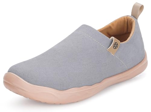Gaatpot Turnschuhe Knit Stoffschuhe Damen Casual Laufen Freizeit Schlupfschuhe Walking Fitness Schuhe Ohne Schnürsenkel Grau 41 von Gaatpot
