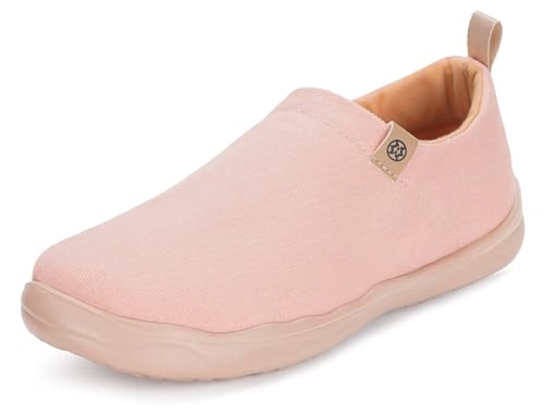 Gaatpot Turnschuhe Knit Stoffschuhe Damen Casual Laufen Freizeit Schlupfschuhe Walking Fitness Schuhe Ohne Schnürsenkel Rosa 40 von Gaatpot