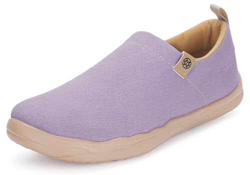 Gaatpot Turnschuhe Knit Stoffschuhe Damen Casual Laufen Freizeit Schlupfschuhe Walking Fitness Schuhe Ohne Schnürsenkel Violett 42 von Gaatpot