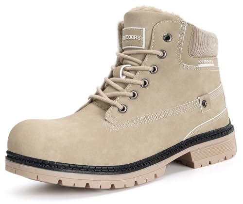 Stiefel Damen Winterschuhe Wasserdicht Winterstiefel Warm Gefütterte Stiefeletten Winter Boots,Kaffee Braun D,EU39 von Gaatpot