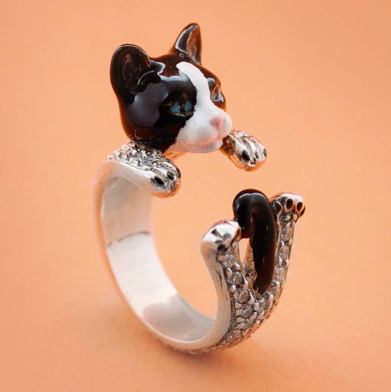 Anpassbarer Katzenring Aus 925Er Silber - Hergestellt in Italien Ich Liebe Meine Katze Anpassbarer Katzenring Aus 925Er Silber - Hergestellt in Italien Ich Liebe Meine Katze von GabboDesign