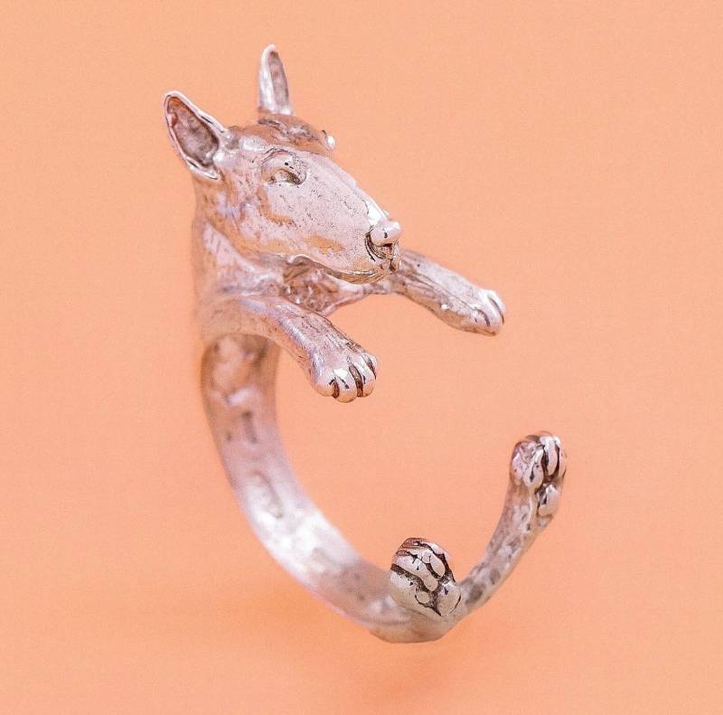 Bullterrier-Ring 925 Silber Hundering - Geschnitztes Hundeliebhaber Emailliert My Silver Haustierring Hundeumarmung Bullterrier-Ring 925 Silber Hundering - Geschnitztes Hundeliebhaber Emailliert My Silver Haustierring Hundeumarmung von GabboDesign