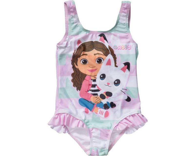 Gabby's Dollhouse Badeanzug Gabby`s Dollhouse Mädchen (1-St) Bademode, Monokini, Badebekleidung, Swimwear, Einteiler von Gabby's Dollhouse