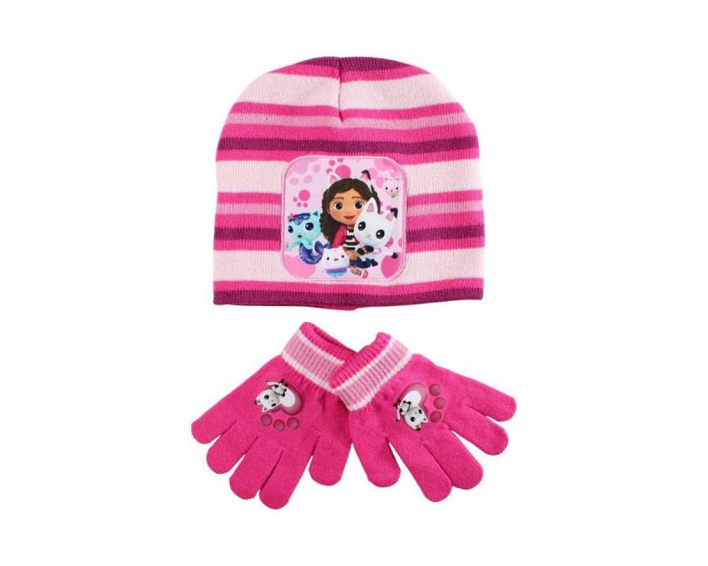 Gabby's Dollhouse Fleecehandschuhe Gabby’s Dollhouse Paws Kinder Mütze & Handschuh Set von Gabby's Dollhouse
