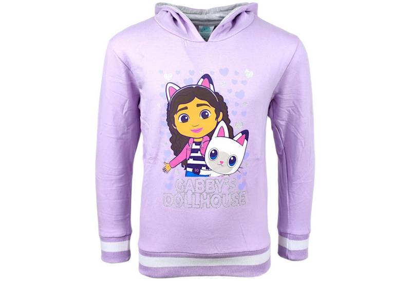 Gabby's Dollhouse Hoodie Gabby & Pandy Paws Mädchen Kapuzenpullover mit Glitzer Größe 104 - 134 cm von Gabby's Dollhouse
