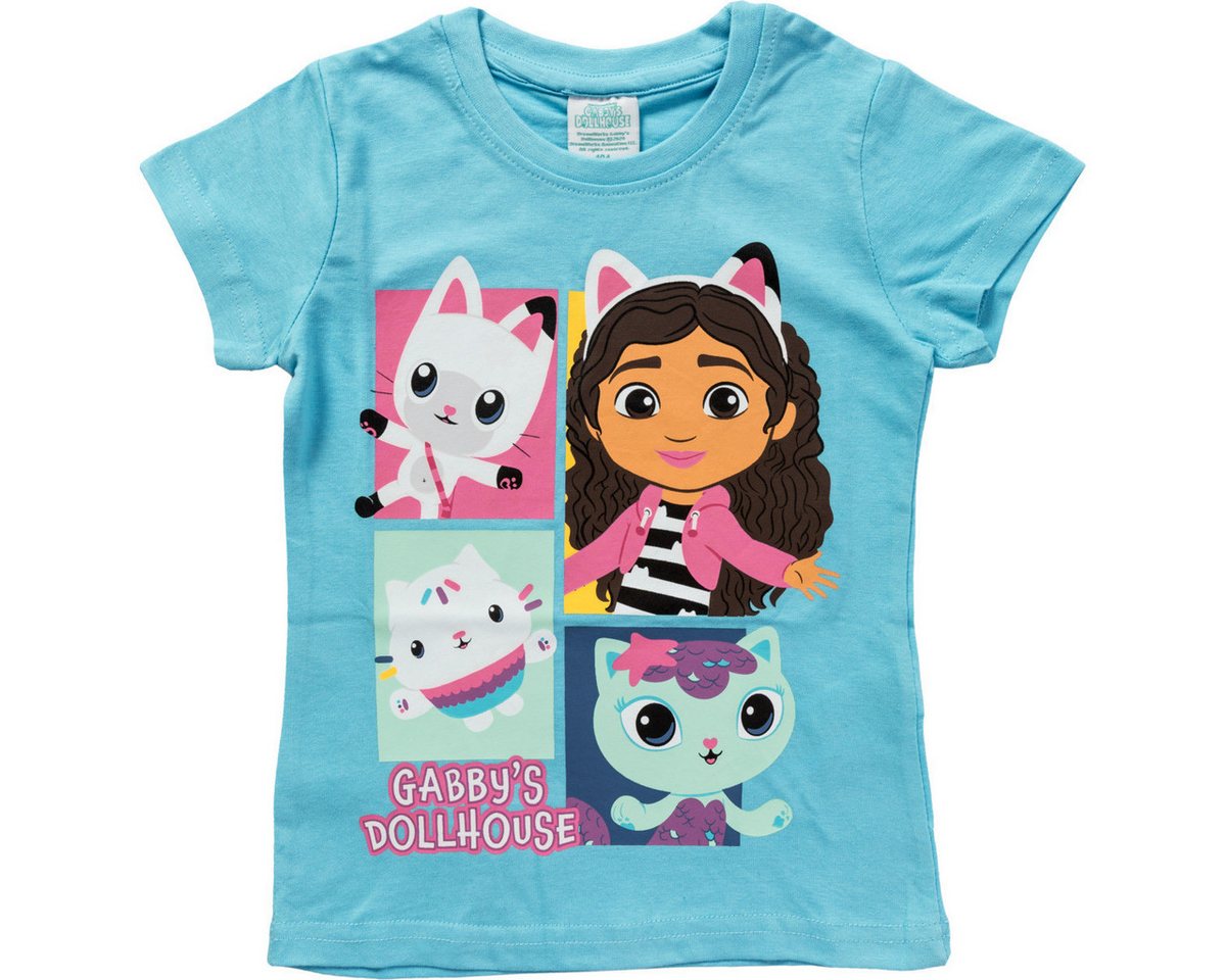 Gabby's Dollhouse T-Shirt Gabby & Friends Mädchen (1-tlg) Shirt, Oberteil, Leibchen, Funktionsshirt, Shortsleeve Shirt von Gabby's Dollhouse