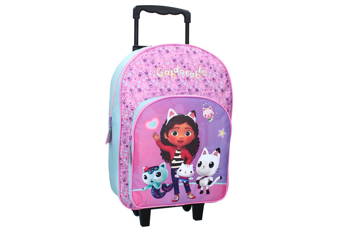 Gabby's Dollhouse Trolley Trolley-Rucksack – Lila mit Gabby-Design und fröhlichen Motiven von Gabby's Dollhouse