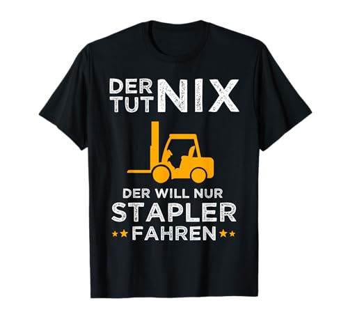 Gabelstapelfahrer Beruf & Logistik Spruch T-Shirt - Herren - Schwarz - S - Kurzarm - T-Shirt - Staplerfahrer Geschenk von Gabelstapelfahrer Beruf & Logistik Spruch