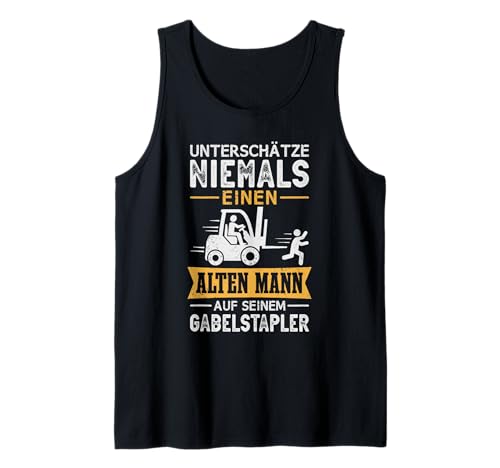 Herren Lagerarbeiter Alter Mann Staplerfahrer Tank Top Herren Lagerarbeiter Alter Mann Staplerfahrer Tank Top von Gabelstapler Zubehör & Geschenke für Lageristen