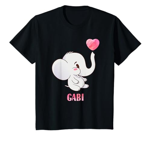 Kinder Gabi Vorname Mädchen Personalisiertes Baby Elefanten T-Shirt Kinder Gabi Vorname Mädchen Personalisiertes Baby Elefanten T-Shirt von Gabi Namen Shirts für Kinder