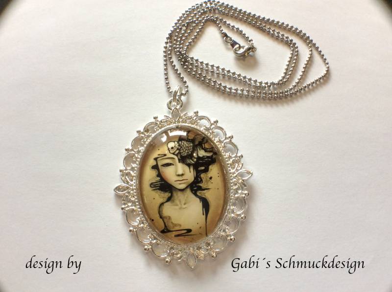 Kette Cabochon Kette Cabochon von GabiSchmuckdesign