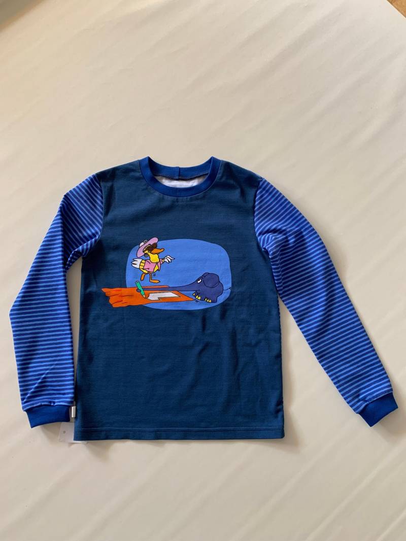 Langarmshirt Sendung Mit Der Maus, Nähmaus Größe 122 von GabisNaehtraum