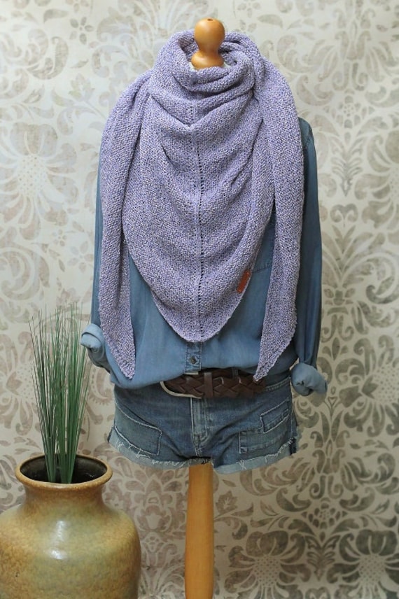 xl Damen Tuchdreieckstuchtrachtentuchlandausstolatuchloopmit Mittelnahthandgestrickt von GabisWollwerke