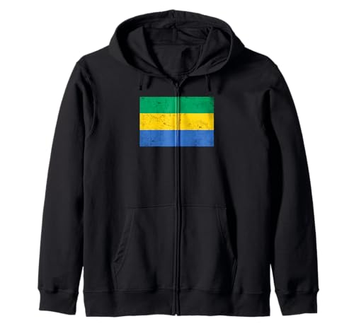 Gabun-Flaggen-Grafik für Männer, Frauen, Kinder Kapuzenjacke von Gabon Flag Graphic Store