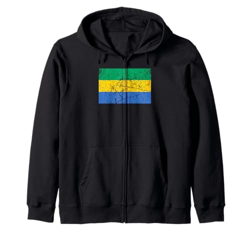 Gabun-Flaggen-Grafik für Männer, Frauen, Kinder Kapuzenjacke von Gabon Flag Graphic Store