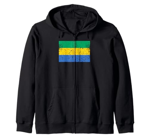 Gabun-Flaggen-Grafik für Männer, Frauen, Kinder Kapuzenjacke von Gabon Flag Graphic Store