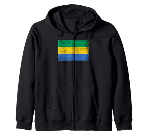 Gabun-Flaggen-Grafik für Männer, Frauen, Kinder Kapuzenjacke von Gabon Flag Graphic Store
