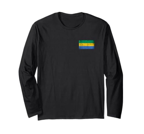 Gabun-Flaggen-Grafik für Männer, Frauen, Kinder Langarmshirt von Gabon Flag Graphic Store