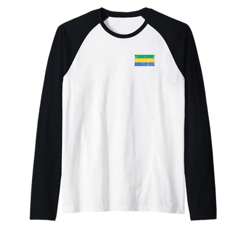 Gabun-Flaggen-Grafik für Männer, Frauen, Kinder Raglan von Gabon Flag Graphic Store